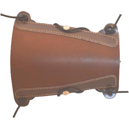 Bateman T2AGBN Traditional Leather Armguard with Elastic Straps, Brown