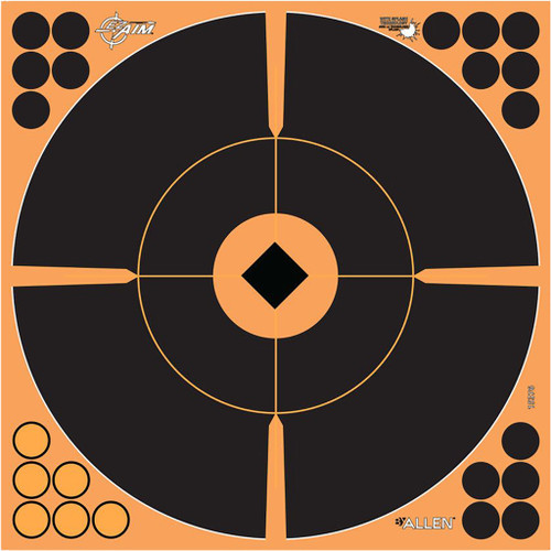 EZAim 15376 Splash Bullseye Adhesive Targets with Crosshair Recticle, Black