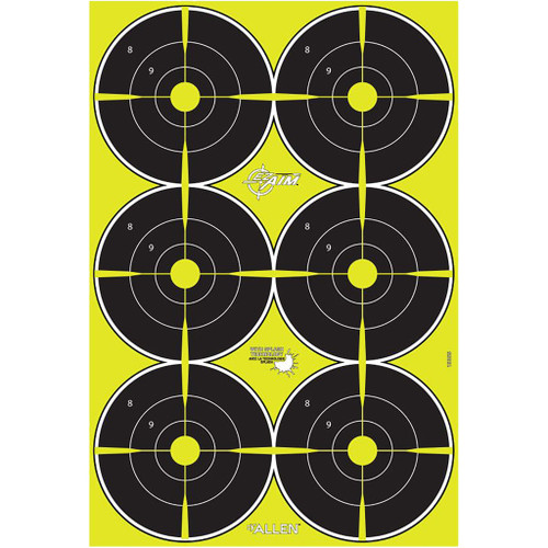 EZAim 15355 Splash Bullseye Targets, 6 Inches, Black, 8 Pack