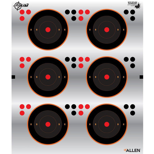 EZAim 15231 Reflective Splash Aiming Dot Adhesive Target, 3 Inches, Black, 6 Pack