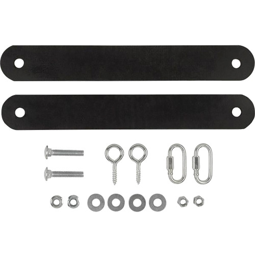 EZAim 15247 Rubber Strap Gong Hanging Kit, Black