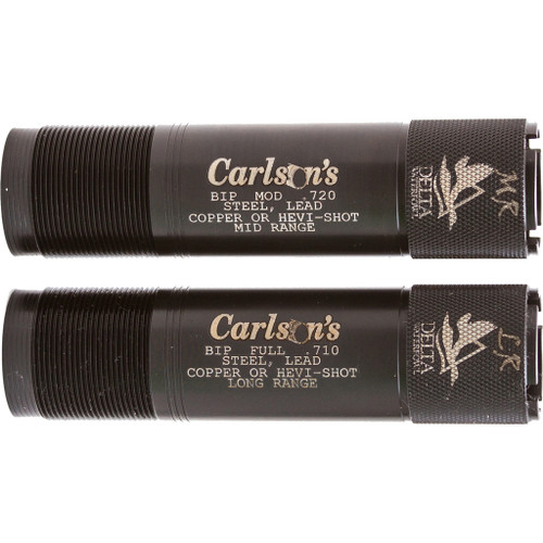 Carlsons 7360 Delta Waterfowl Choke Browning Invector Plus MR/LR 12 Gauge, Black, 2 Pack