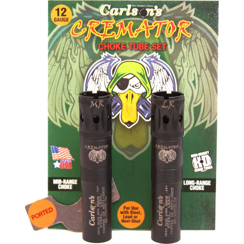 Carlsons 11502 Cremator Ported Choke Tube Benelli Crio/Crio Plus MR/LR 12 Gauge, Black, 2 Pack