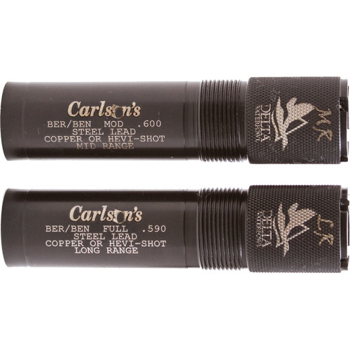 Carlsons 7111 Delta Waterfowl Choke Beretta/Benelli Mobil MR/LR 20 Gauge, Black, 2 Pack