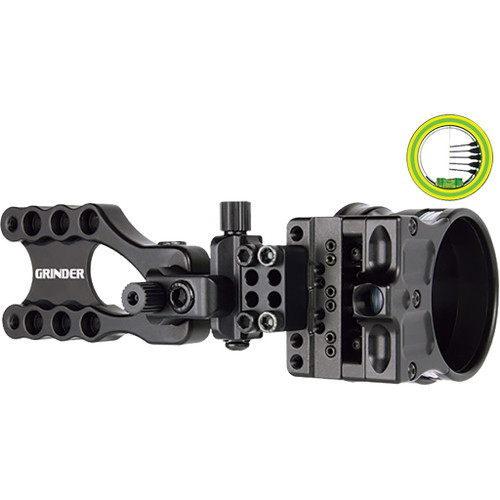 Spot Hogg GR5RH10MRT Grinder MRT Sight, 5 Pin, .010, Black, Right Hand