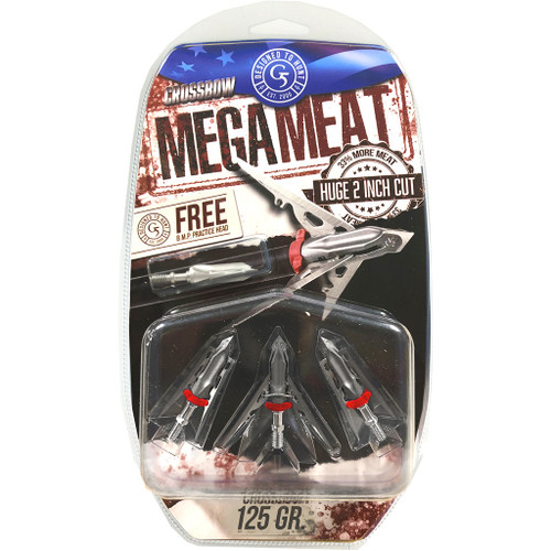 G5 Outdoors MM103 Mega Meat Crossbow Broadheads 125 Grain, Steel, 3 Pack