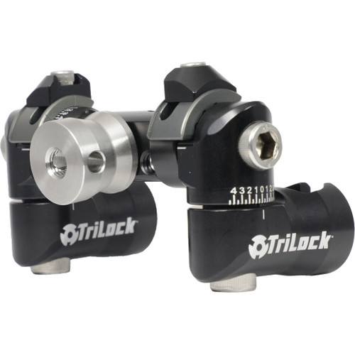 Axcel STVM-BK TriLock Adjustable V-Bar Mount, Black, Ambidextrous