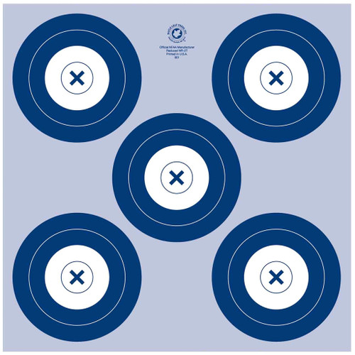 Maple Leaf Press NFI-2P NFAA Indoor Target 5 Spot Target, Blue, 25 Pack