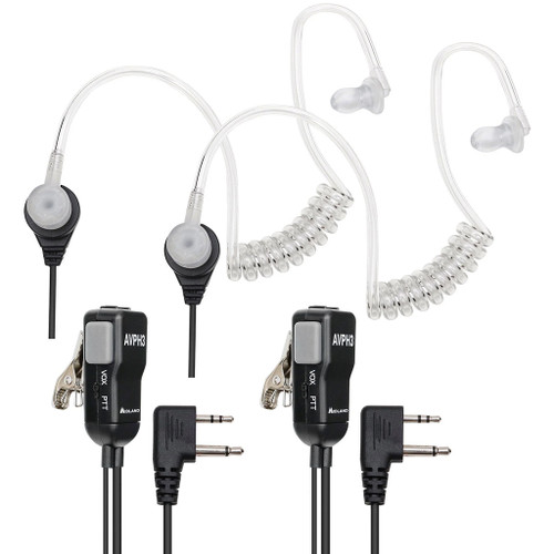 Midland AVPH3 FBI Style Earbud and Microphone, Clear