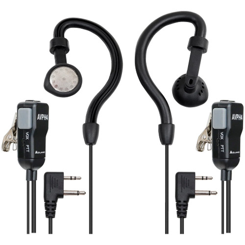 Midland AVPH4 Wrap Around the Ear Headset, Black, Right Hand