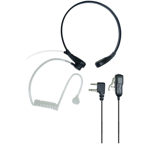 Midland AVPH8 Acoustic Throat Mic with Inline VOX-PTT Switch, Black