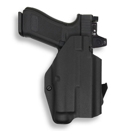 We The People Holsters OWB-R01A_1000-R Red Dot Optic Cut OWB Holster for Glock 17 MOS w/ Streamlight TLR-1, Black, Right Hand
