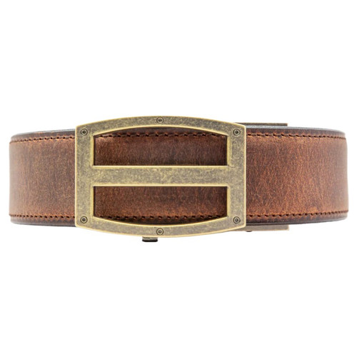 Nexbelt PCS5143 Titan Ironhide Brown Crazy Horse EDC Ratchet Belt 1.5" [38mm]