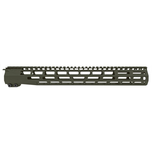 Grey Ghost Precision AR-15 Handguard, 15 Inches, M-LOK, Fits AR-15, Anodized Finish