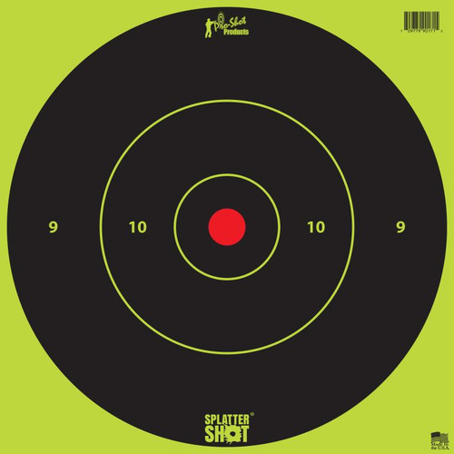 Pro-Shot Products Splatter Shot, Bullseye Paper Target, 12 Inches, 5 Pack
