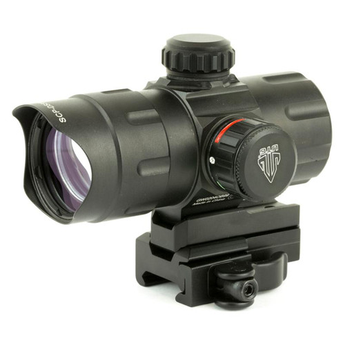 Leapers, Inc. - UTG SCP-DS3840TDQ ITA Red/Green T-Dot Sight with QD Mount, 4.2 Inches, 32.5mm Objective, 38mm, Black