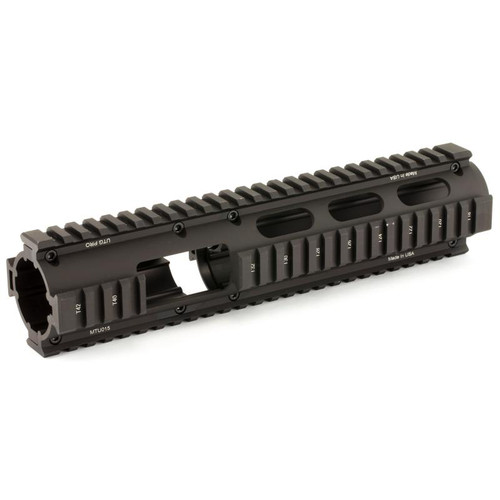 Leapers Inc UTG MTU015 Model 4/15 Quad Rail, Fits AR Rifles, Carbine Length, Front Extension, Black