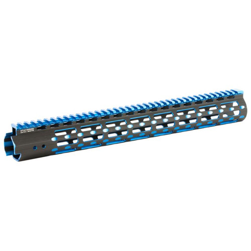 UTG PRO M-LOK 15-Inch Super Slim Free Float Handguard in Black/Blue