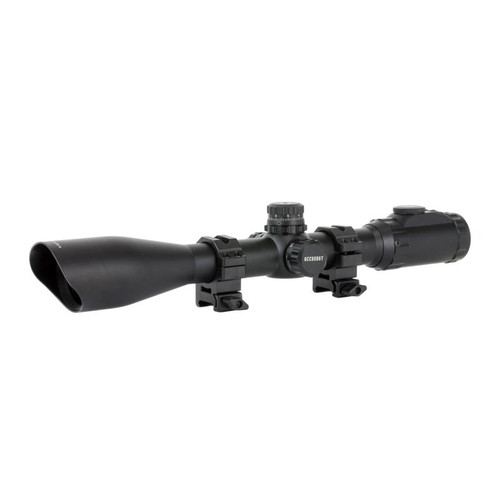 Leapers Inc UTG SCP3-U416AOIEW AccuShot Rifle Scope, 4-16X44mm, 30mm, 36-Color Mil-Dot Reticle, Black
