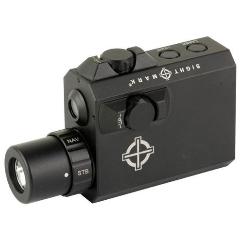 Sightmark SM25012 LoPro Compact Flashlight, Picatinny, Integral Green Laser, Matte Finish, Black