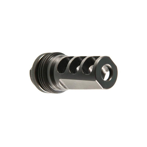 SilencerCo AC857 ASR Muzzle Brake 5/8X24 338 Caliber Black