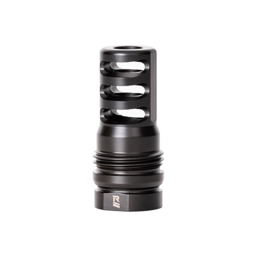 Rugged Suppressors MB025 3 Port Brake, .338, Muzzle Brake, 3/4x24 Thread Pitch, Matte Finish, Black