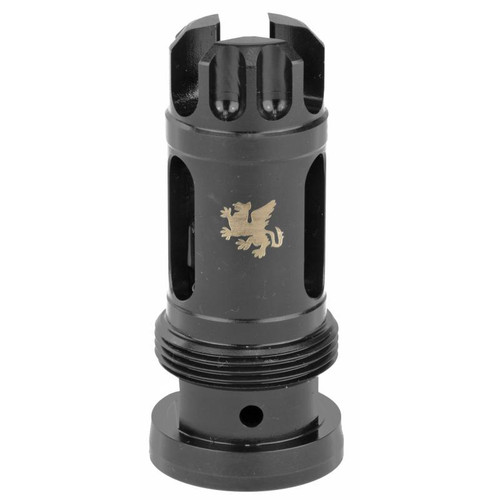 Griffin Armament TFC556-12 Flash Compensator, 5.56mm NATO, 1/2x28 Threaded, Black, Right Hand