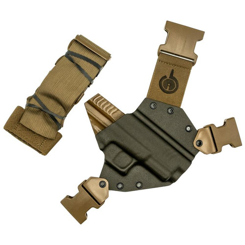 GunfightersINC KN-XDM4-040221 Kenai Chest Holster, Springfield XDM, Gray, Right Hand