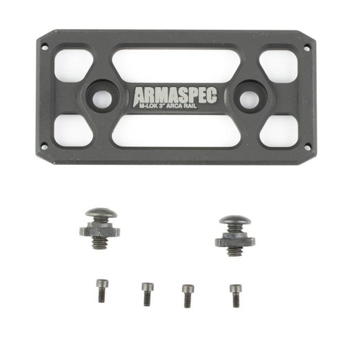 Armaspec ARM621-3 Arca Rail, M-LOK, 3 Inches, Anodized Finish, Black