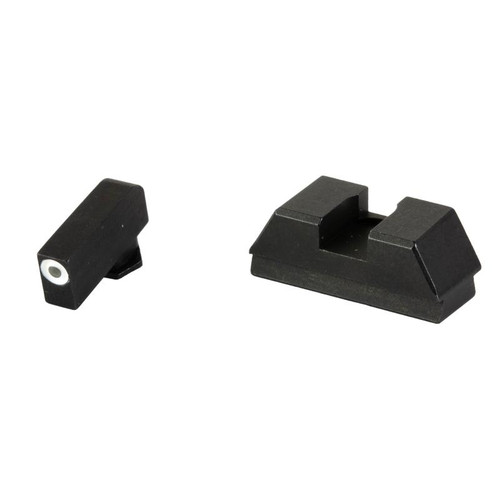 AmeriGlo GL-480 Optic Compatible Sets for Glock, Fits Glock 43X/48 MOS, Green Tritium, White Outline and Black Rear