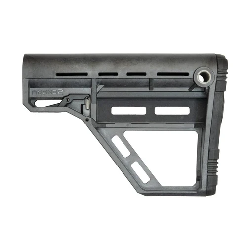 Amend2 A2AMSBASECBN Modular Stock for AR-15, MilSpec Buffer Tube, M-LOK Compatible, Mil Spec, Gray