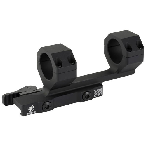 American Defense Mfg. AD-DELTA-C-30-STD Quick Detach Delta Scope Mount, Horizontal Split Rings, 2 Inches Offset, 30mm, Black