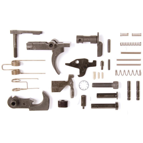 LBE Unlimited ARK15LPK Lower Parts Kit for 223 Remington/5.56 NATO, Without Trigger Guard or Pistol Grip, Black Finish