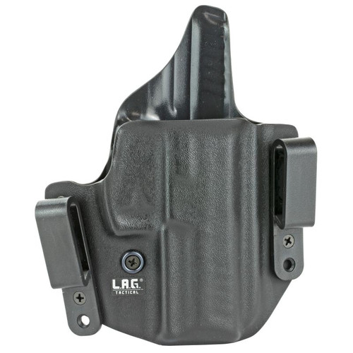 L.A.G. Tactical 9026 Defender Series OWB/IWB Holster, Fits H&K VP9, Kydex, Black, Right Hand