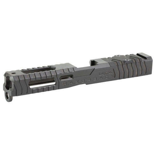 Lantac USA 01-GSS-GEN13-G17-LT Razorback Stripped Slide, Gen1-3 Glock 17, DLC Finish, Black