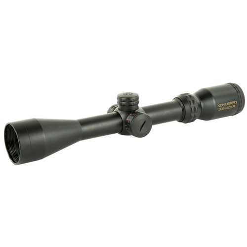 Konus 7276 KonusPro Rifle Scope, 3-9x40mm, 1 Inch Tube, Etched 550 Yard Ballistic Illuminated Center Dot, Matte Finish, Black