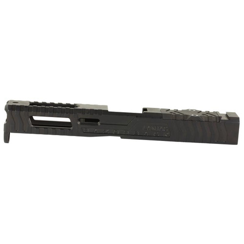 LanTac 01-GSS-GEN4-G17-LT Razorback Stripped Slide, Gen4 Glock 17, DLC Finish, Black