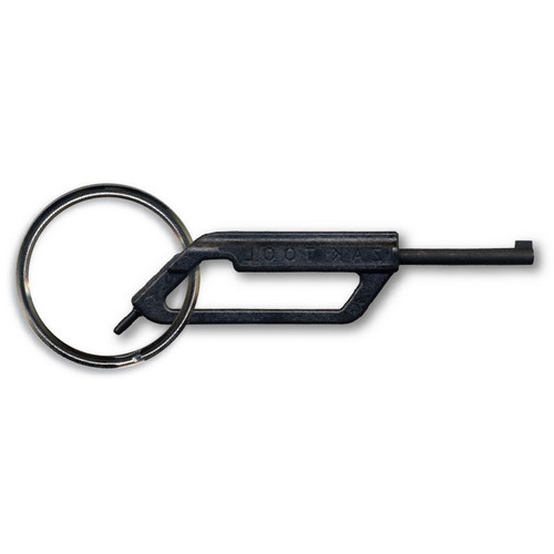 Zak Tool ZT7P Carbon Fiber Flat Grip Ergonomic Multi-Purpose Handcuff Key w/ Key Ring, Black