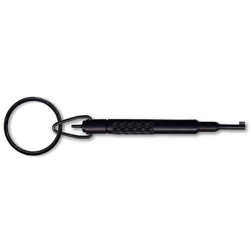 Zak Tool ZT11-LG Aluminum Extra Long Grip Handcuff Key w/ Swivel Key Ring, Black
