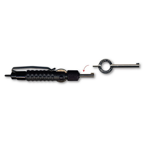 Zak Tool ZT15P Carbon Fiber Handcuff Key Extension Tool w/ Swivel Key Ring, Black (2 Keys Included)