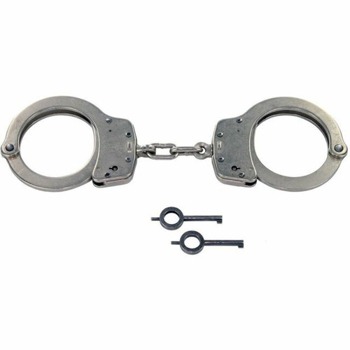 Smith & Wesson 350135 Model 100P Pin Lock Chain-Linked Handcuffs & Keys, Nickel