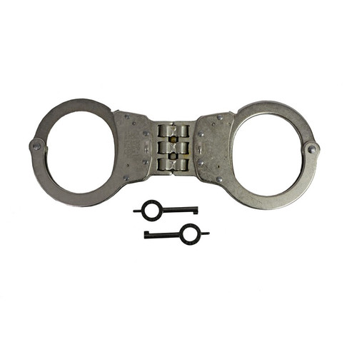 Smith & Wesson 350138 Model 300P Pin Lock Hinge-Linked Handcuffs & Keys, Nickel