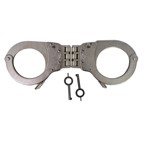 Smith & Wesson 350133 Model 1 Universal Hinge-Linked Pin Lock Handcuffs & Keys, Nickel