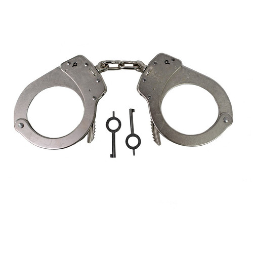 Smith & Wesson 350132 Model 1 Universal Chain-Linked Pin-Lock Handcuffs & Keys, Nickel