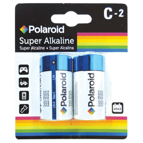Polaroid 27083 C Cell Super Alkaline Batteries (2 Pack)