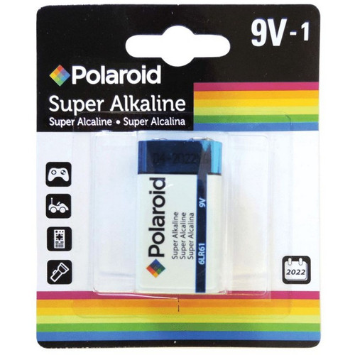 Polaroid 27085 9-Volt Super Alkaline Batteries (1 Pack)