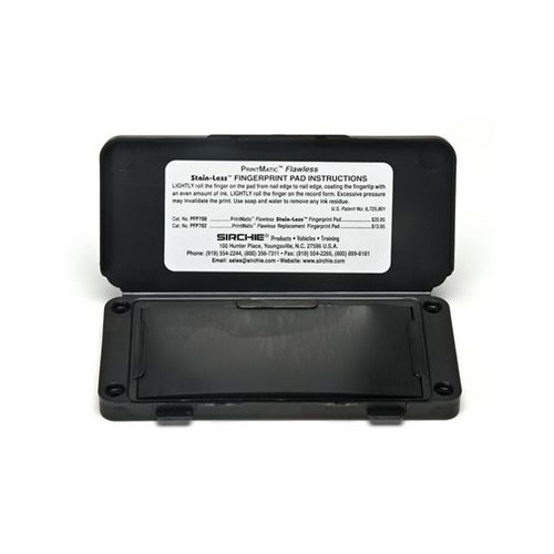 Sirchie PFP700 PrintMatic Flawless Fingerprint Ink Pad, 6.25" x 3" x 0.5"