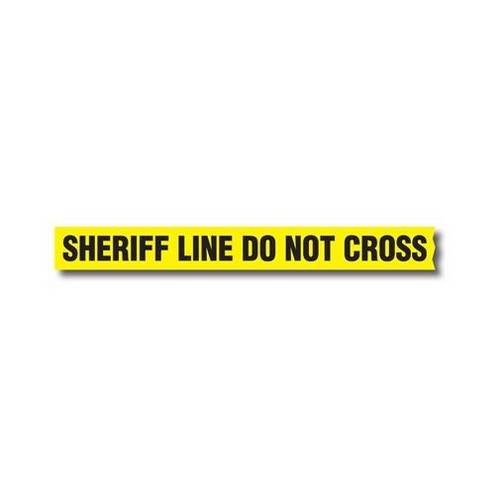 Sirchie BT300 Barrier Tape Sheriff Line Do Not Cross, Yellow, 3" x 1000'