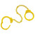 Peerless Model 753C Chain-Linked Colored Plated Leg Iron Handcuffs & Keys