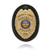 Boston Leather Model 5888 Oval Badge Holder, Hook & Loop Closure